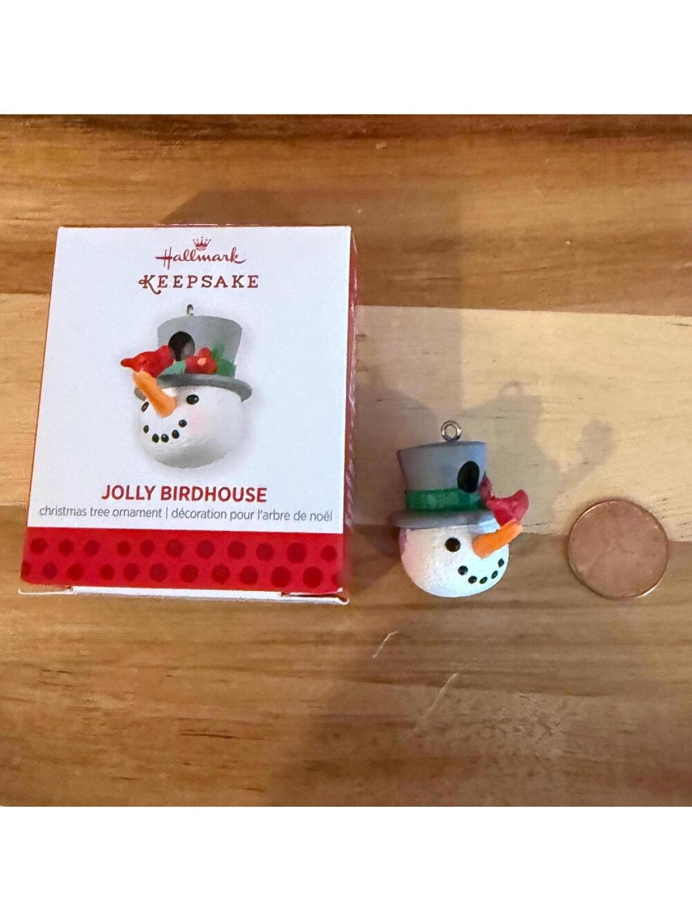 Jolly Birdhouse - Miniature Hallmark Keepsake Ornament - Gold Crown Exclusive